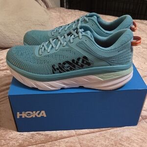 Hoka Teal Bondi 7 Running Shoes